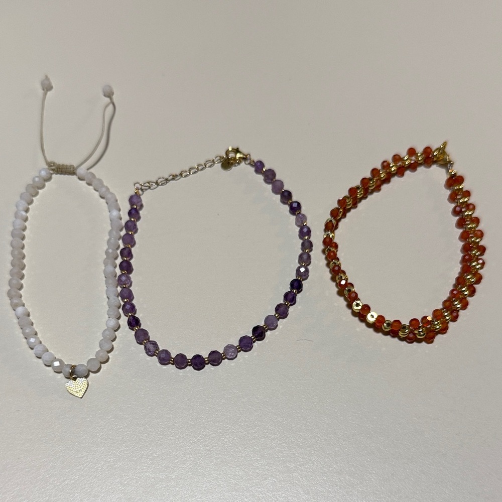 Elegant Multi-Color Beaded Bracelet Set